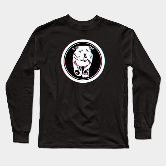 Trippy bulldog Long Sleeve T-Shirt by Mimie20